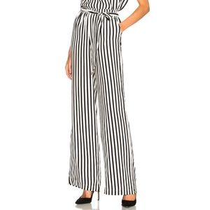 FRAME 100% silk striped palazzo pants